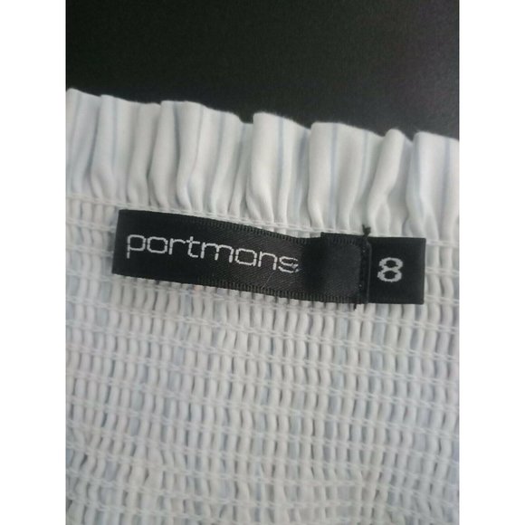 Portmans Off Shoulder Striped Top Size 8 - Picture 5 of 5